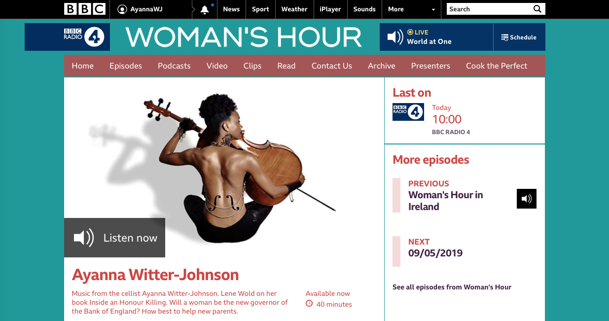 Bbc Radio 4 Womans Hour Celebrate The Release Of Road Runner Ayanna Witter Johnson